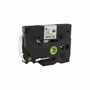 Brother Compatible TZe-221 tape zwart op wit 9 mm x 8 m