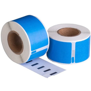 Dymo 99010 Blauw compatible labels, 89 mm x 28 mm, 130 etiketten, permanent