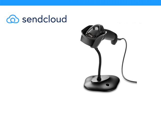 Choisissez ici le nombre d'étiquettes d'expédition / Choisissez ici votre imprimante d'étiquettes / Zebra DS2208 avec câble USB et support - € 105,-
