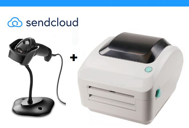 Choisissez ici le nombre d'étiquettes d'expédition / EL-1190 Étiqueteuse avec USB+Réseau - € 140,- / Zebra DS2208 avec câble USB et support - € 105,-